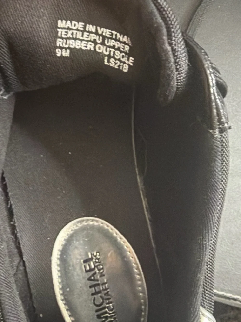 Michael Kors Black and Silver Platform Low-Top Sneakers